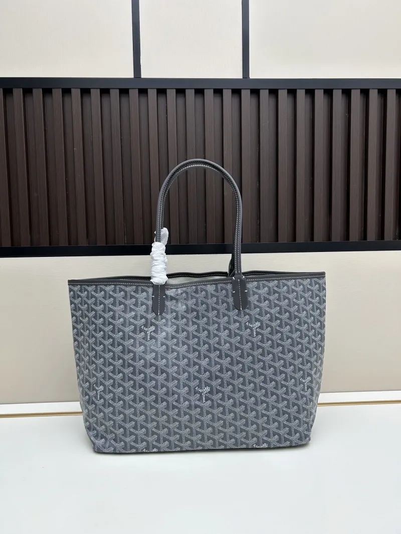 Alternative view of Goyard Gray Medium Tote Bag 512 with Pouch