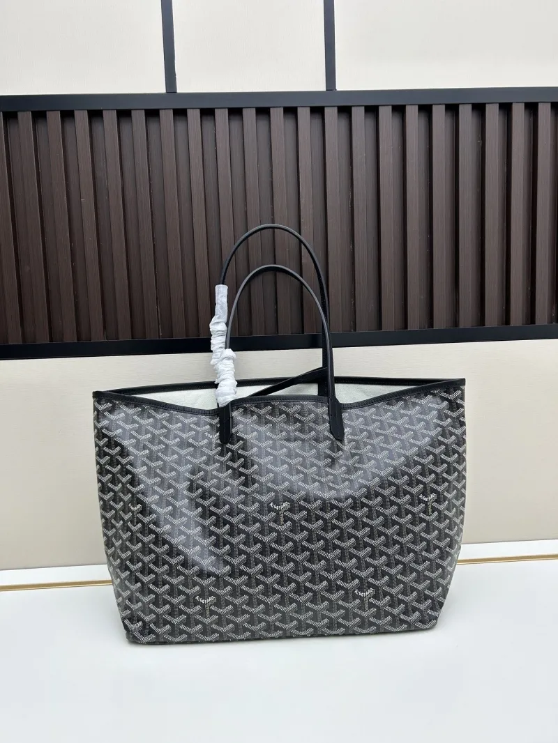 Alternative view of Goyard Black Tote Shopping Bag with Pouch