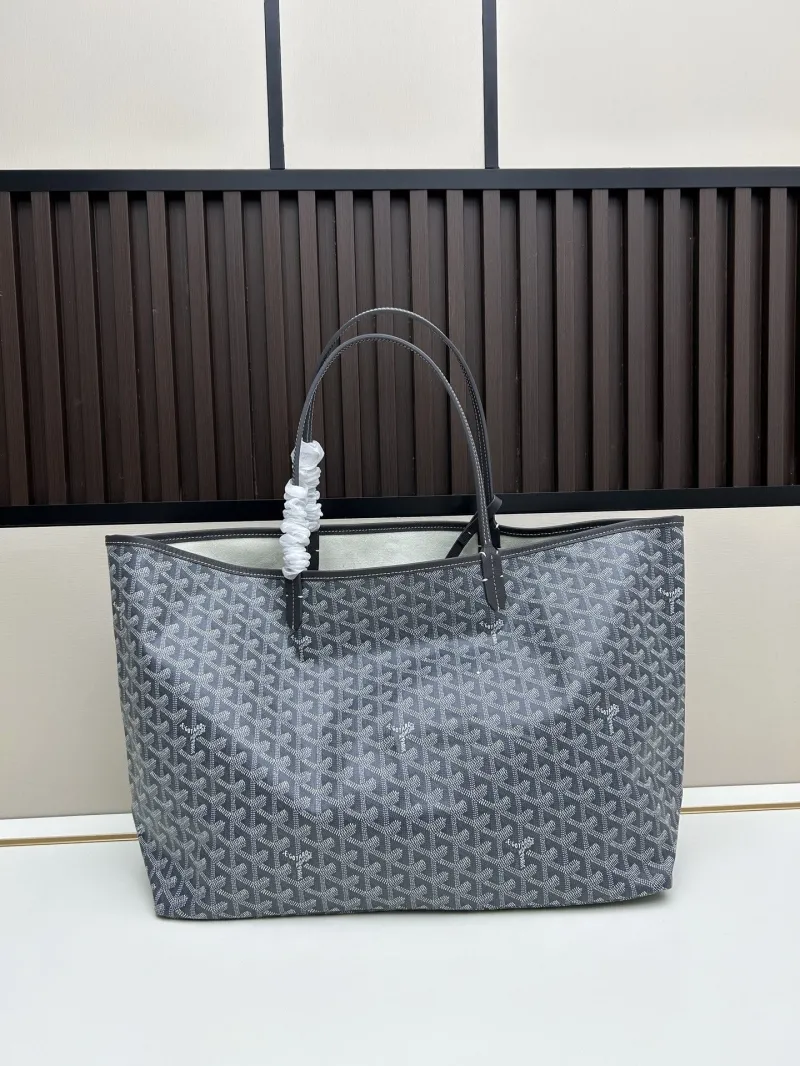 Alternative view of Goyard Gray Large Tote Bag with Pouch