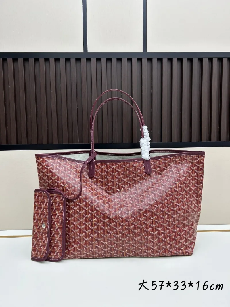 Goyard Large Burgundy Tote Bag 521