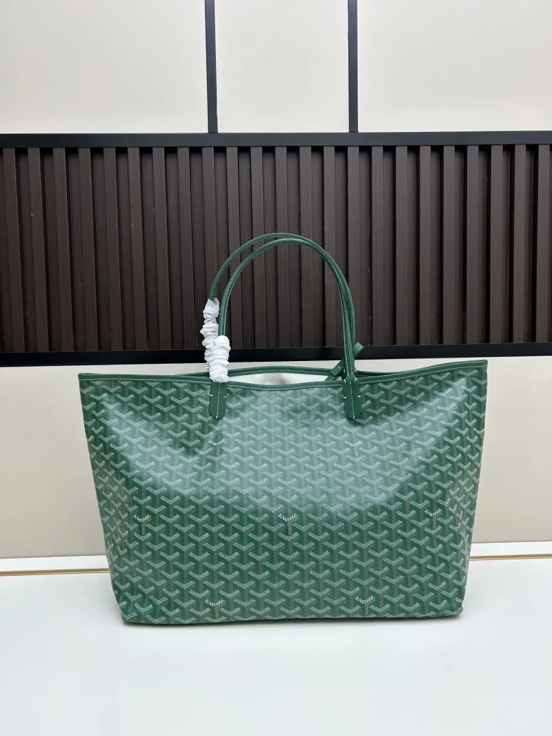 Alternative view of Goyard Green Large Tote Bag with Pouch