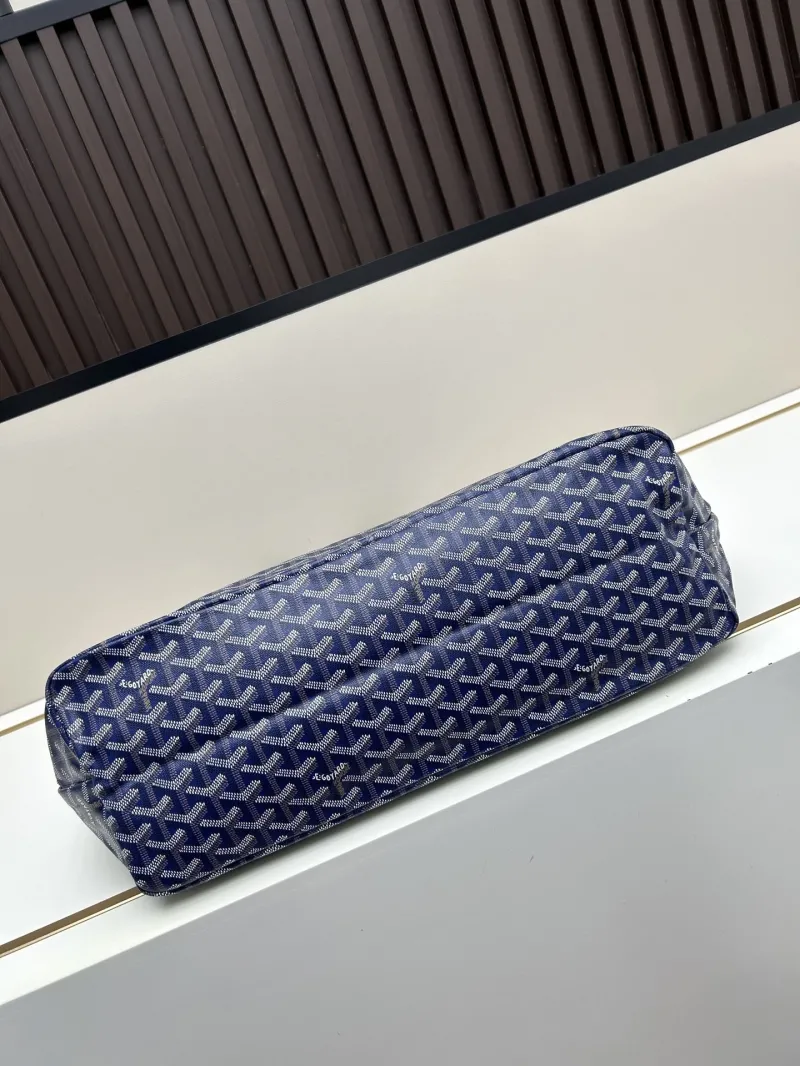 Goyard Large Blue Tote Bag with Pouch - Image 4