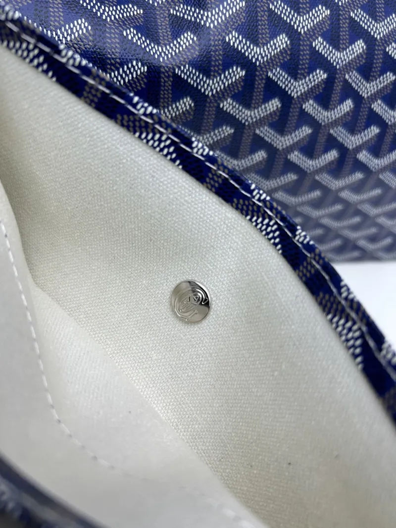 Goyard Large Blue Tote Bag with Pouch - Image 7