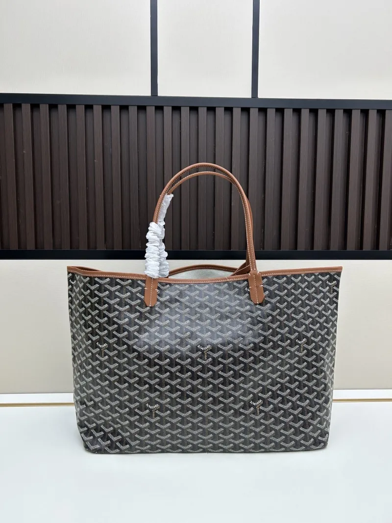 Alternative view of Goyard Large Tote Bag with Small Pouch Black Brown SKU 524