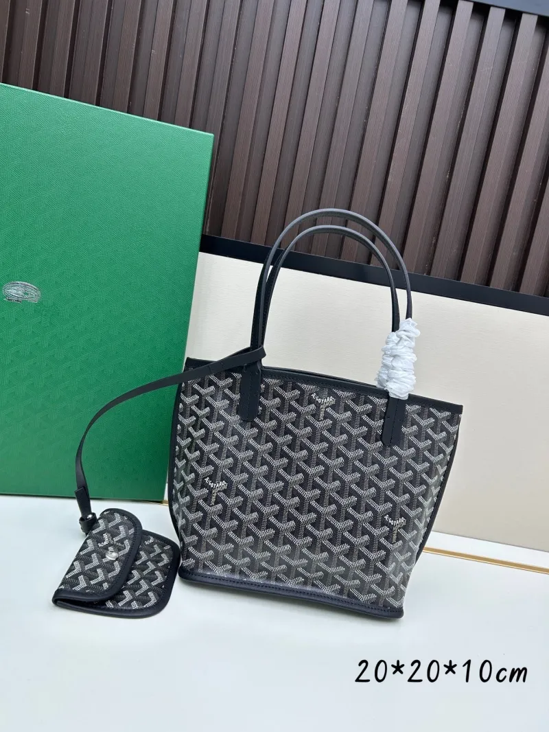 Goyard Black Shopping Tote Bag SKU 527 with Pouch