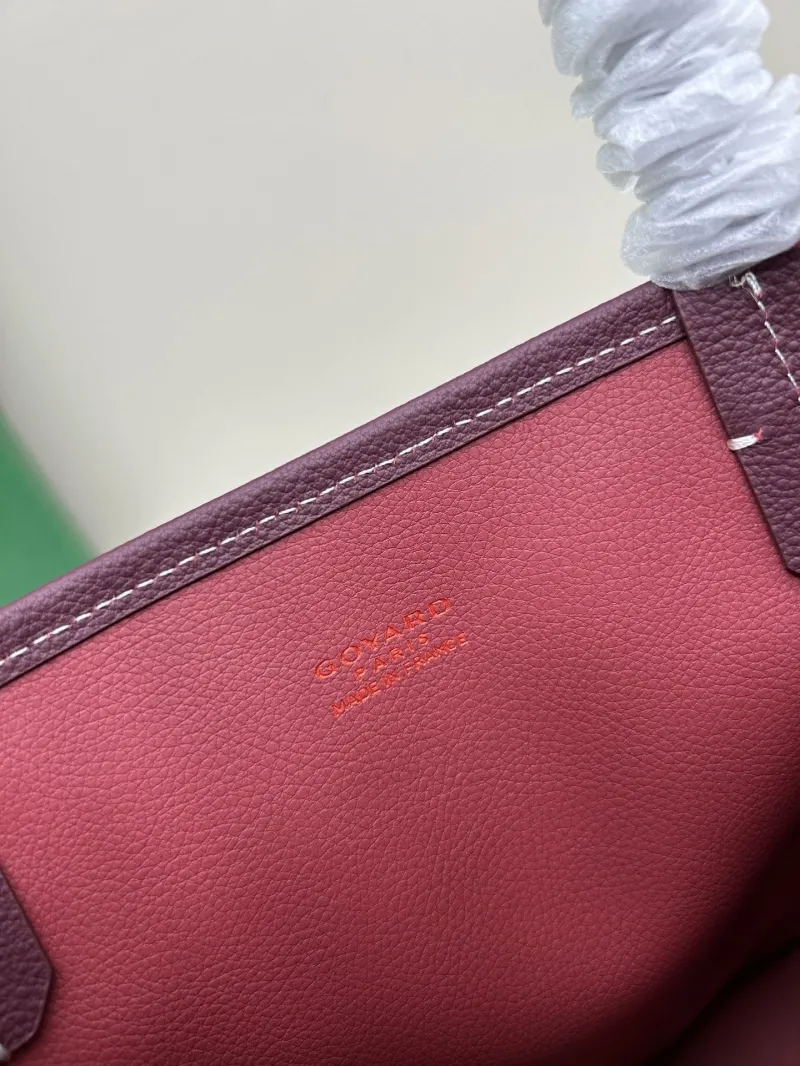 Goyard Burgundy Tote Bag with Small Pouch 529 20x20x10cm - Image 5