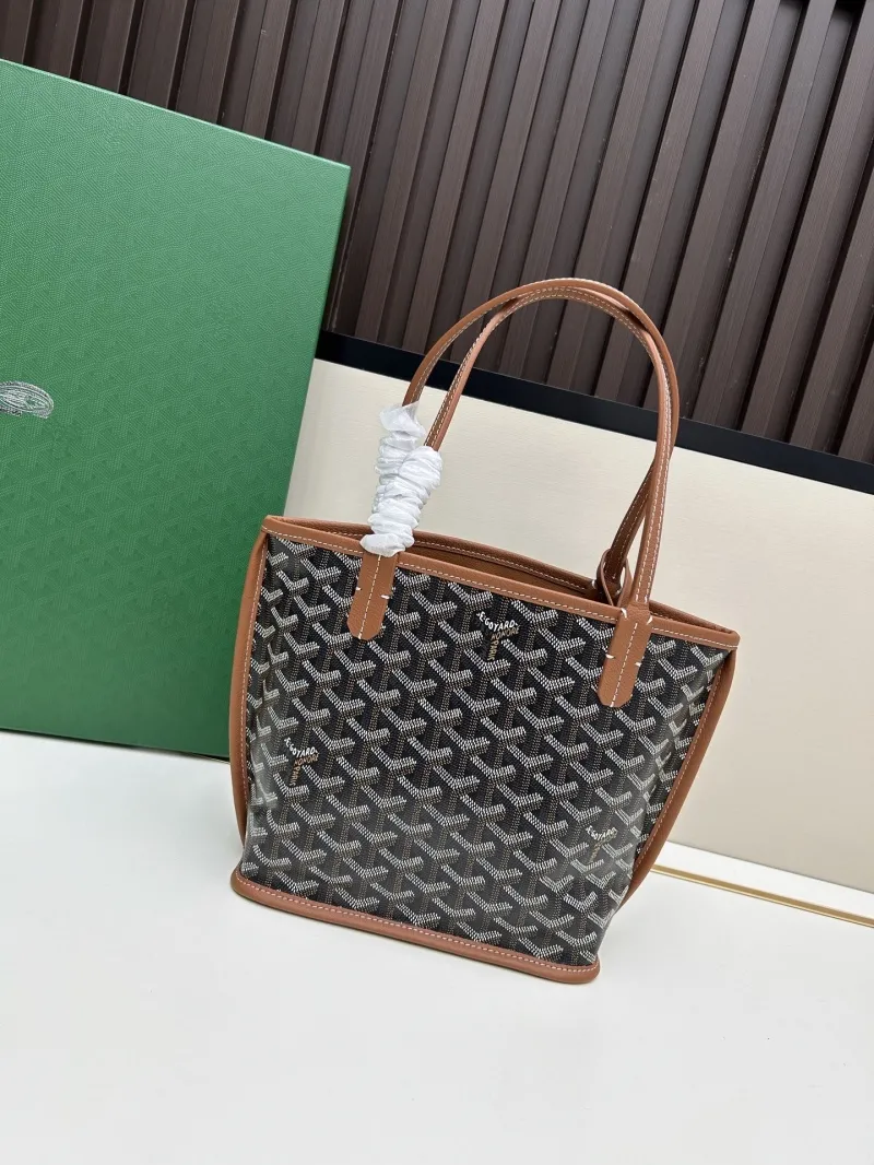 Alternative view of Goyard Black Brown Tote Bag with Mini Pouch 20x20x10cm