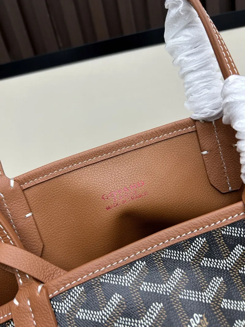 Goyard Black Tan Tote Shopping Bag 533 - Image 5