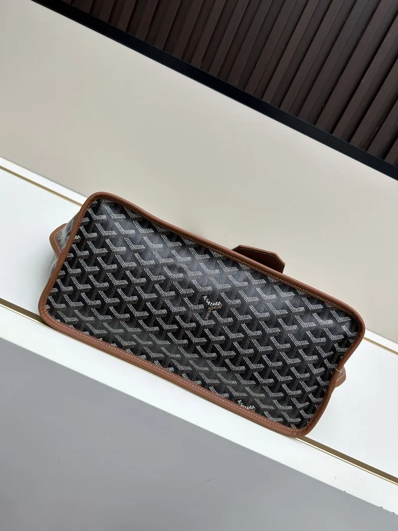 Goyard Black Tan Tote Shopping Bag 533 - Image 6