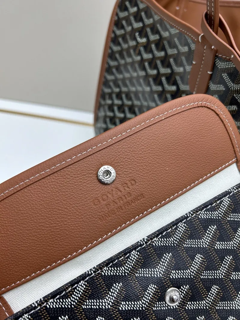 Goyard Black Tan Tote Shopping Bag 533 - Image 8