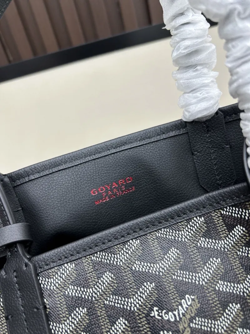 Goyard Black Tote Shopping Bag with Pouch - Image 5
