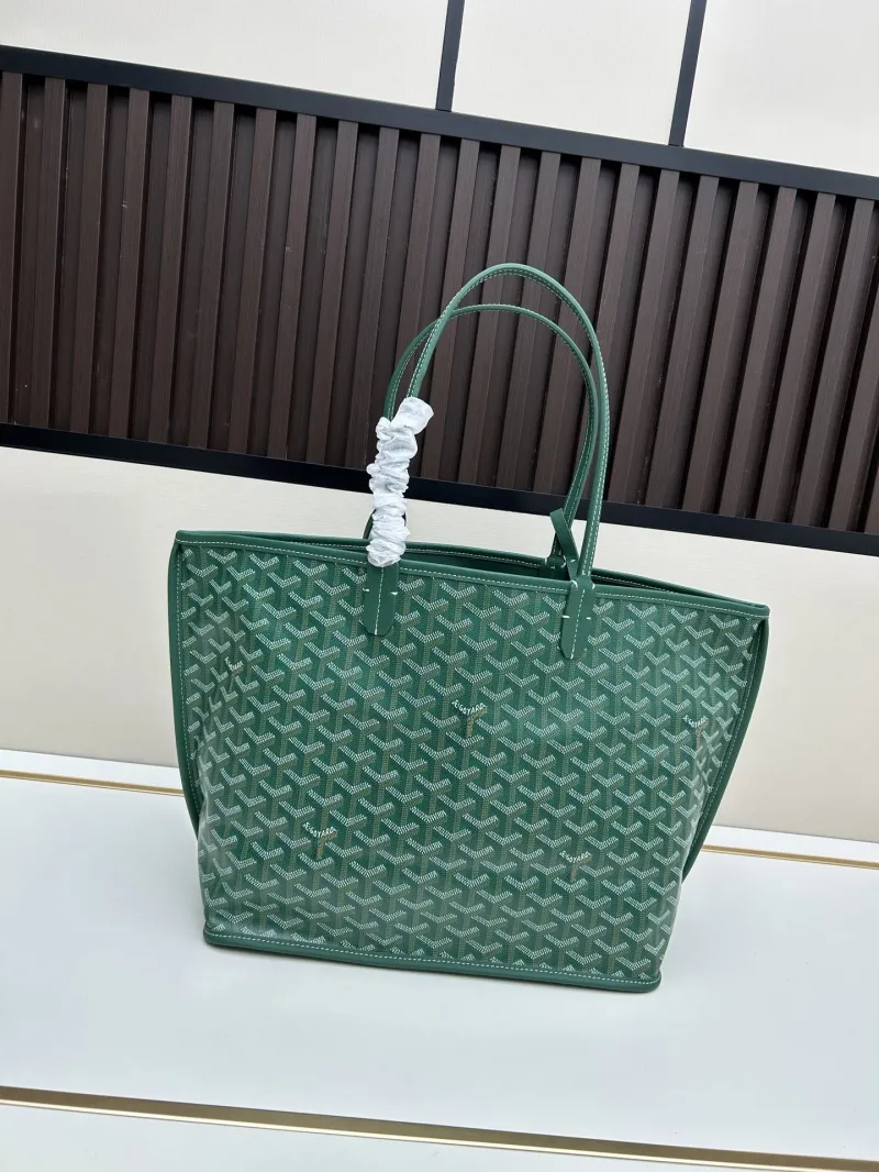Alternative view of Goyard Green Tote Bag with Pouch