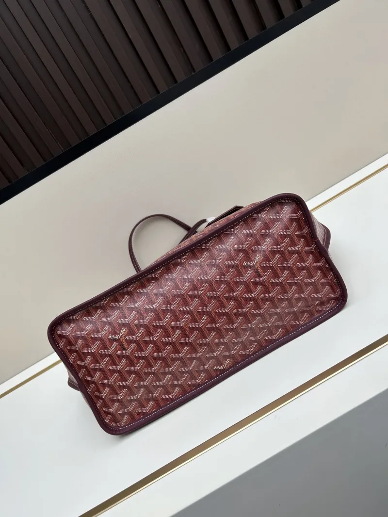 Goyard Burgundy Shopping Tote Bag with Pouch 536 - Image 6