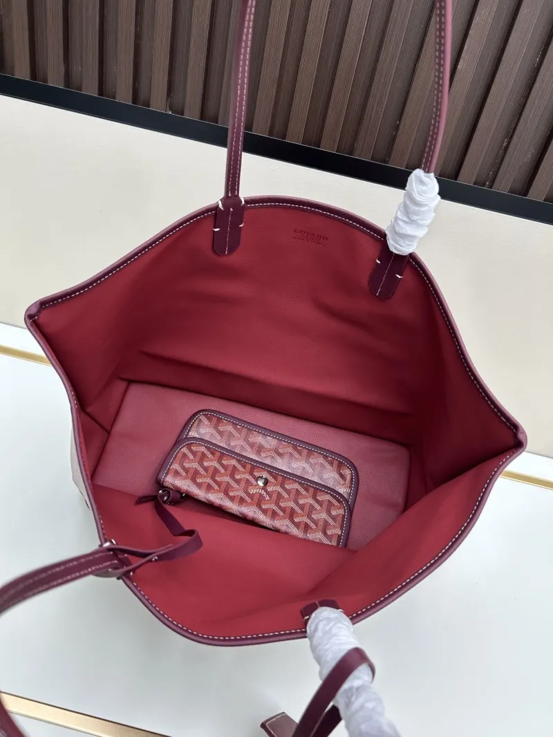 Goyard Burgundy Shopping Tote Bag with Pouch 536 - Image 7