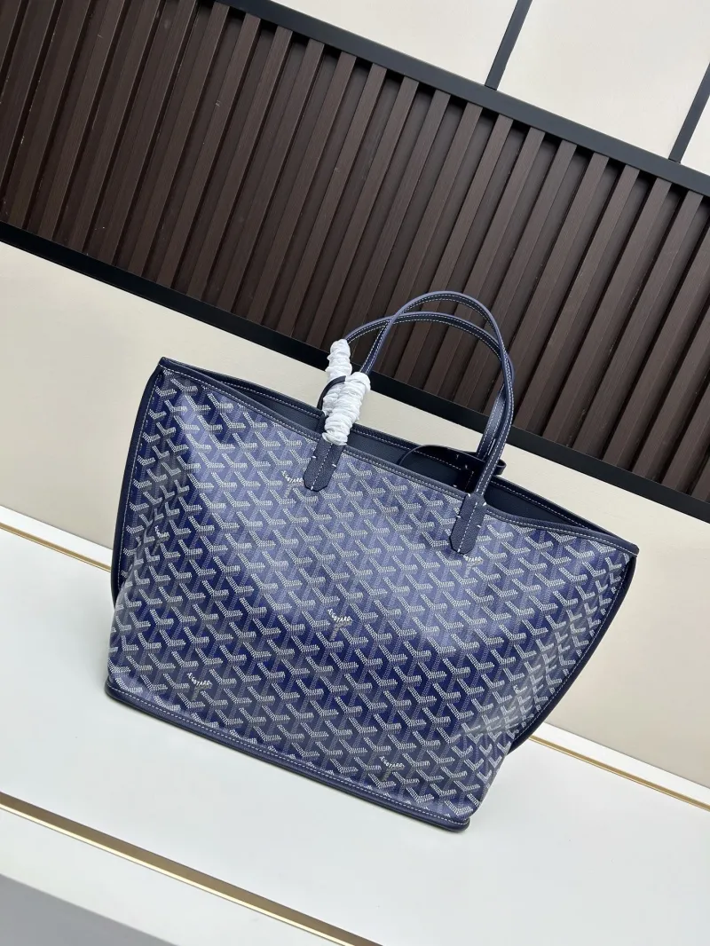 Alternative view of Goyard Navy Blue Tote Bag 538 with Pouch 47x27x16cm