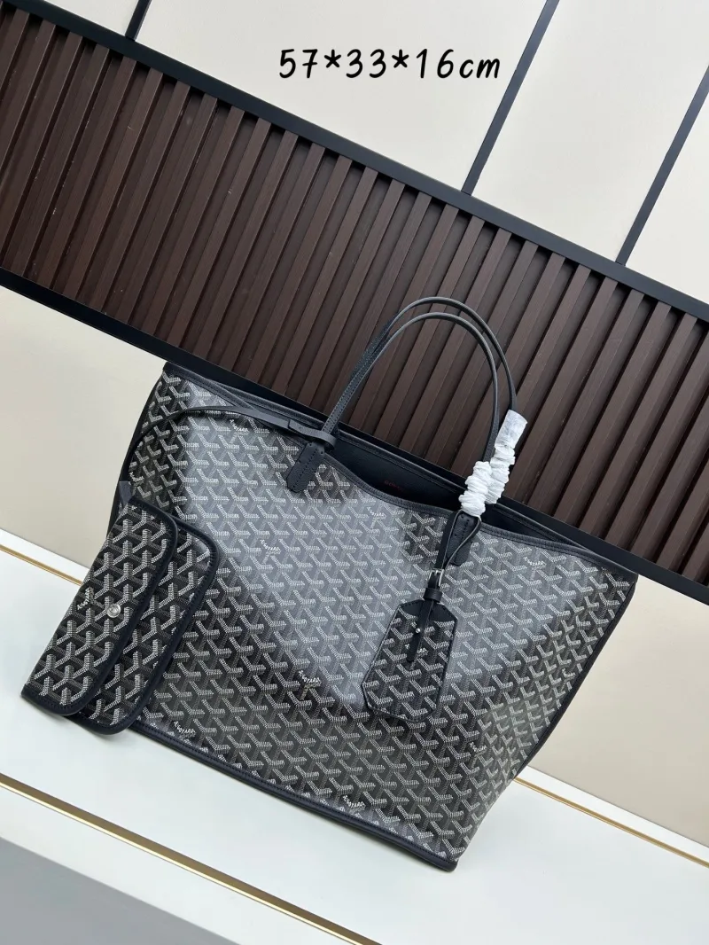 Goyard Dark Gray Tote Bag with Pouch SKU 542