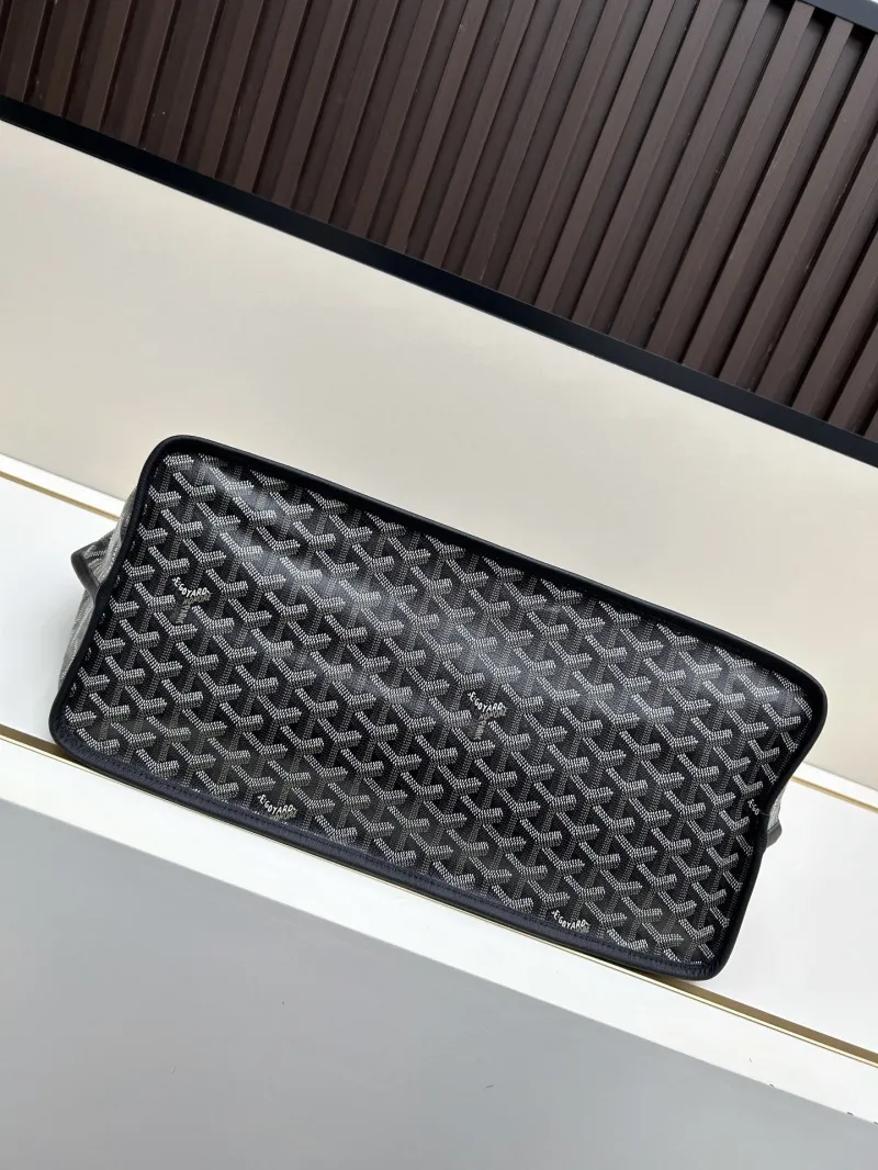 Goyard Dark Gray Tote Bag with Pouch SKU 542 - Image 5