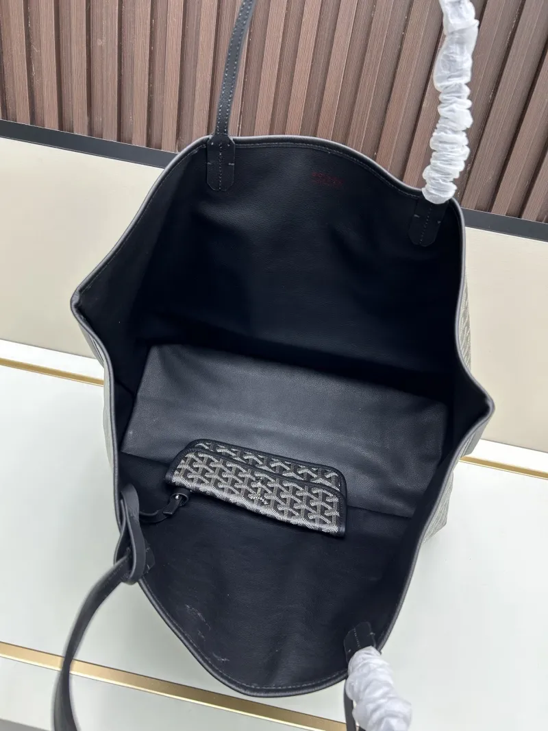 Goyard Dark Gray Tote Bag with Pouch SKU 542 - Image 6