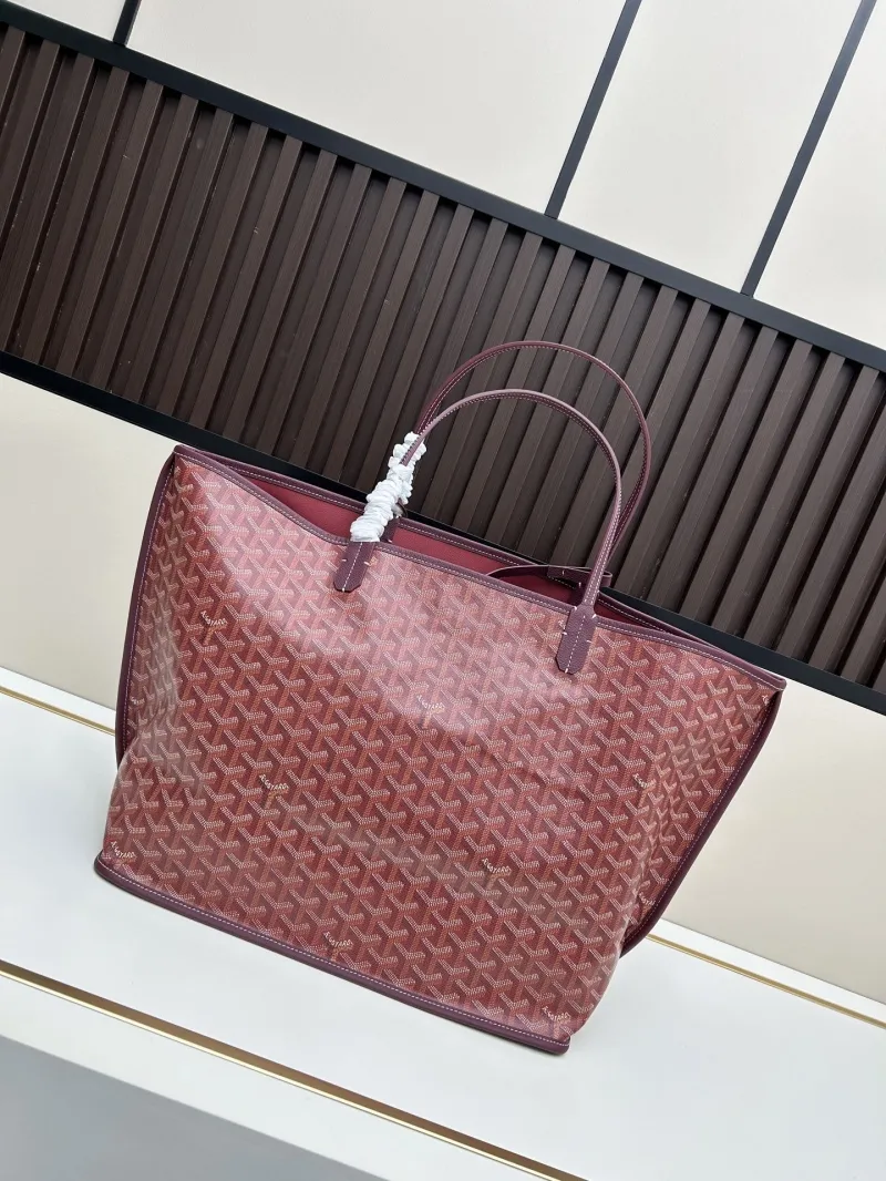 Alternative view of Goyard Burgundy Tote Bag with Pouch 57x33x16cm