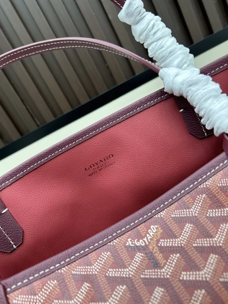Goyard Burgundy Tote Bag with Pouch 57x33x16cm - Image 3