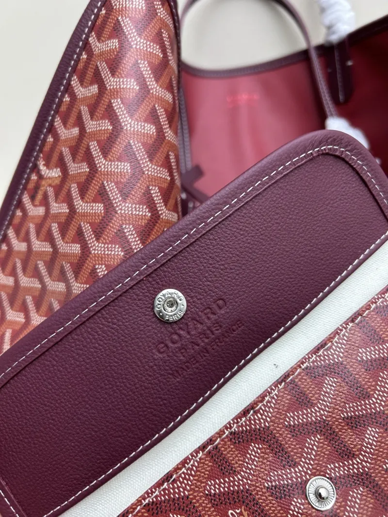 Goyard Burgundy Tote Bag with Pouch 57x33x16cm - Image 7