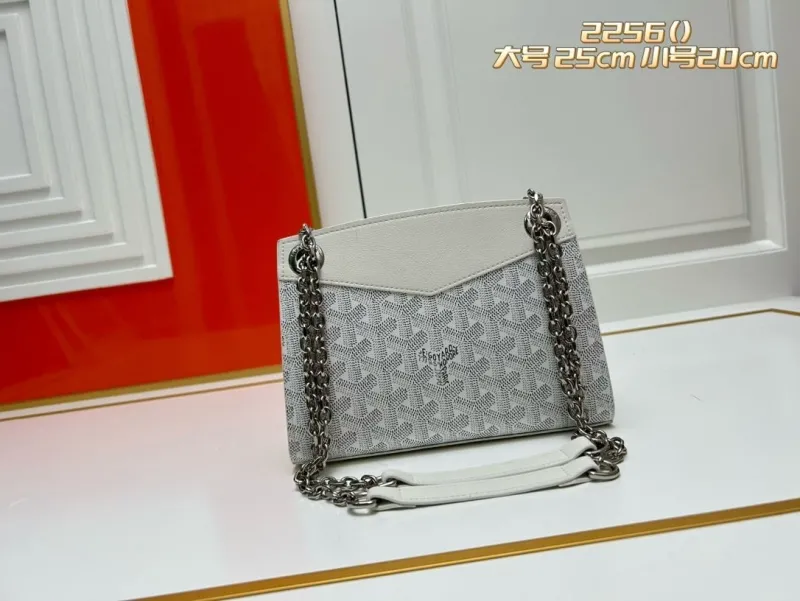 Alternative view of Goyard White Chain Shoulder Bag 2256 Large Small Sizes