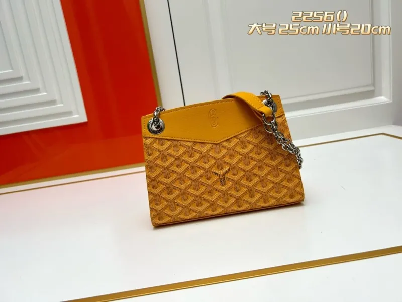 Goyard Yellow Chain Shoulder Bag 2256 25cm 20cm