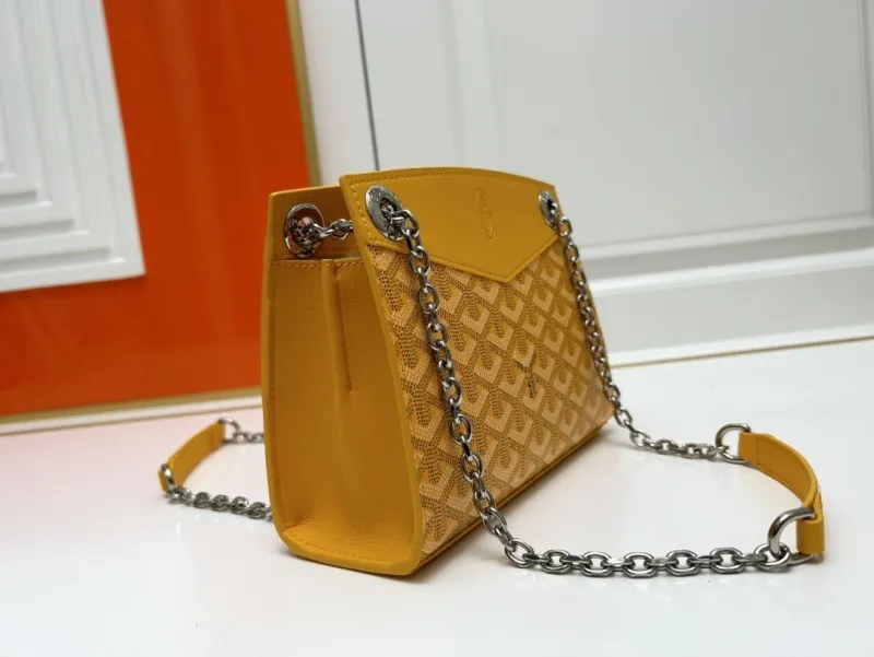 Goyard Yellow Chain Shoulder Bag 2256 25cm 20cm - Image 3