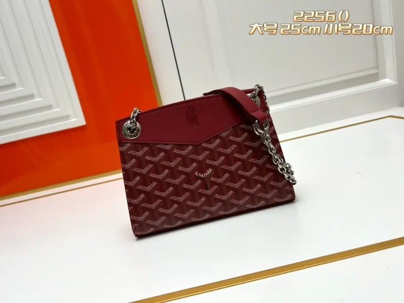 Goyard Burgundy Chain Shoulder Bag Large
