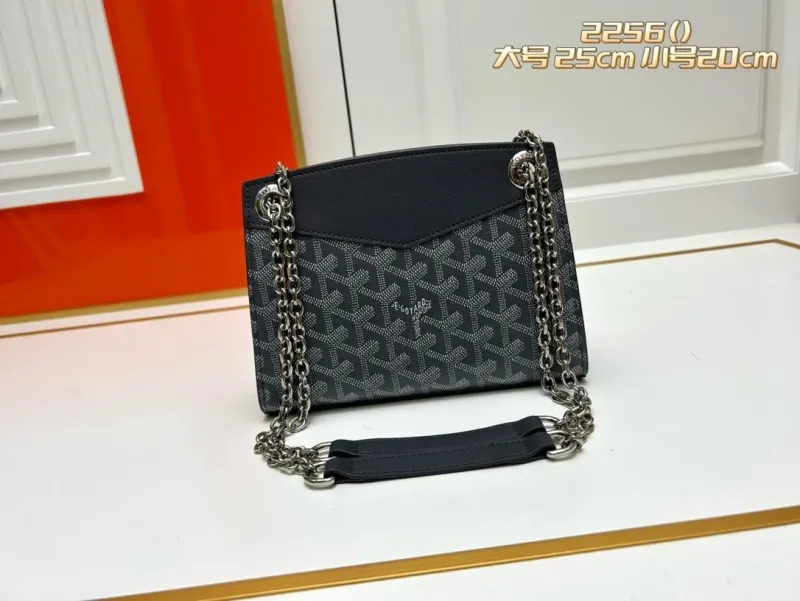 Alternative view of Goyard Dark Gray Chain Shoulder Bag 551 Large Small Sizes