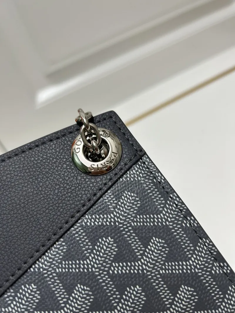 Goyard Dark Gray Chain Shoulder Bag 551 Large Small Sizes - Image 6