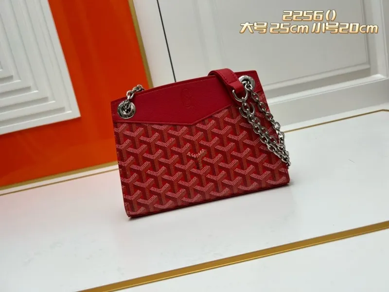 Goyard Red Chain Shoulder Bag Model 2256