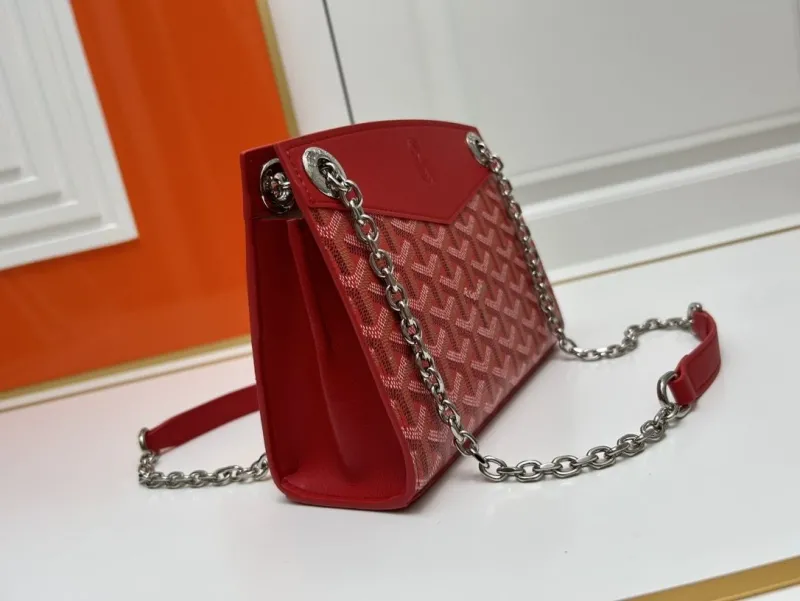 Goyard Red Chain Shoulder Bag Model 2256 - Image 3