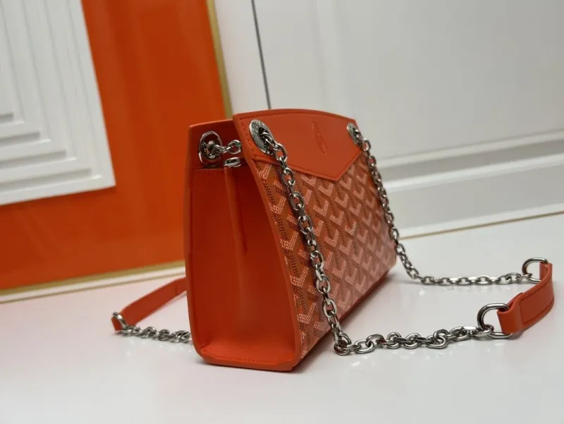 Goyard Orange Chain Shoulder Bag 2256 25cm 20cm - Image 3