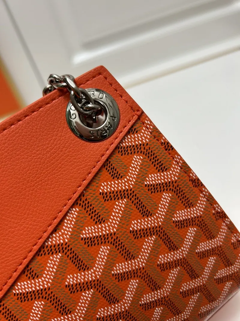 Goyard Orange Chain Shoulder Bag 2256 25cm 20cm - Image 6