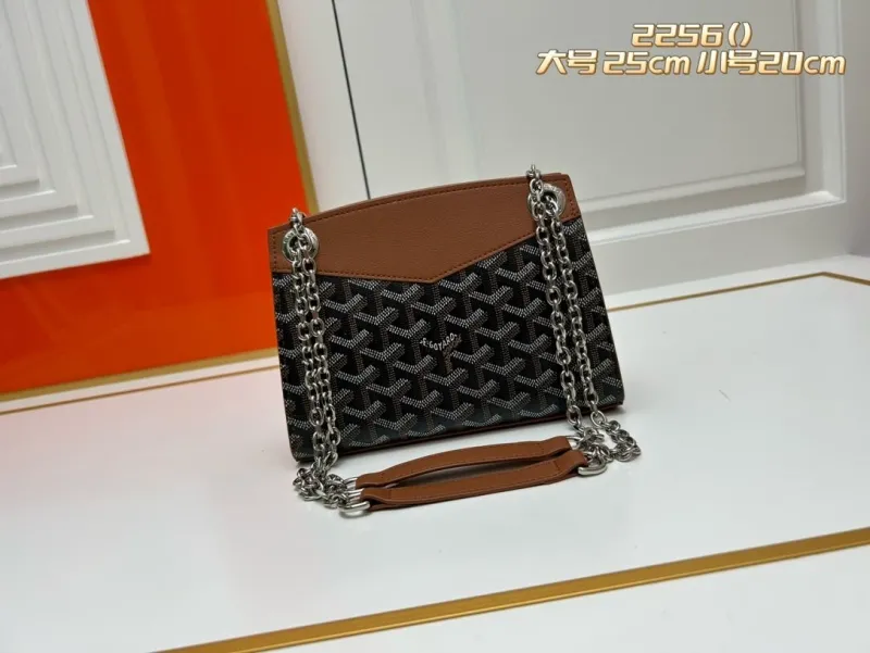 Alternative view of Goyard 2256 Black Brown Chain Shoulder Bag