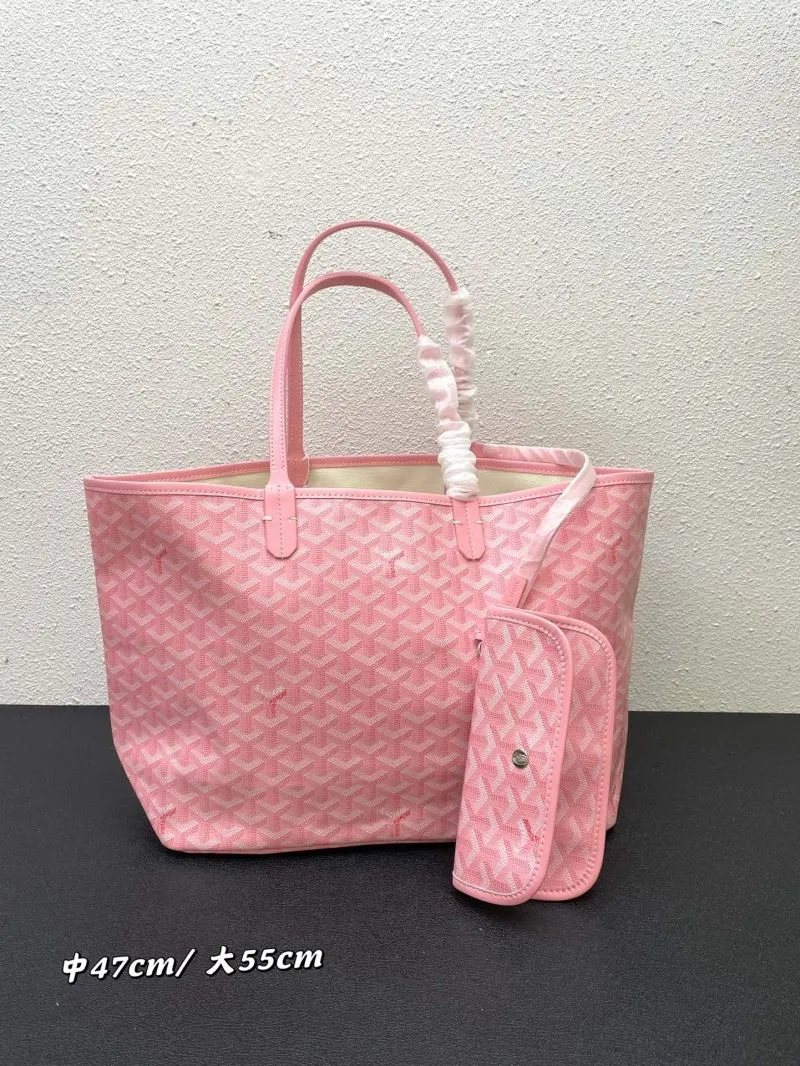 Goyard Pink Tote Bag 558 Medium Large with Pouch