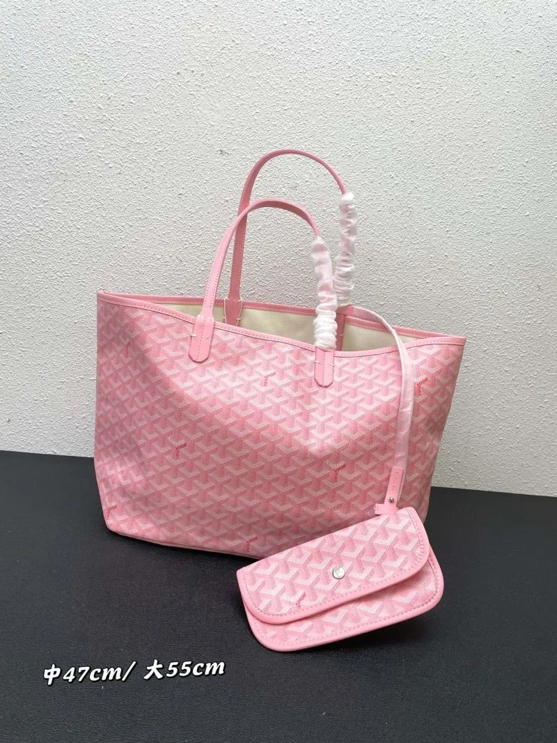 Goyard Pink Tote Bag 558 Medium Large with Pouch - Image 3