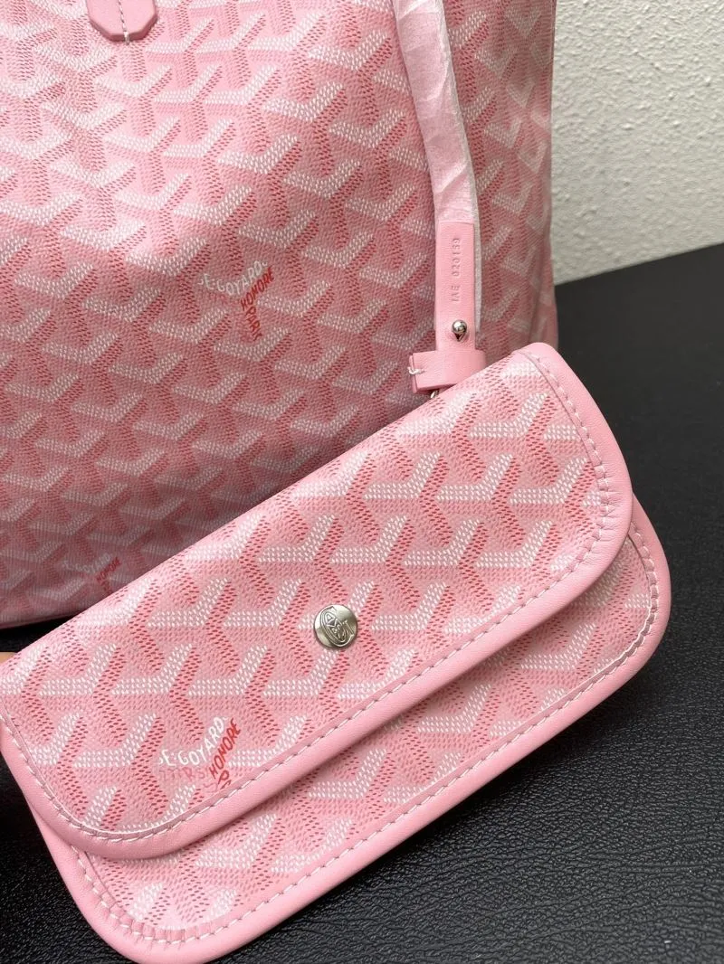Goyard Pink Tote Bag 558 Medium Large with Pouch - Image 4