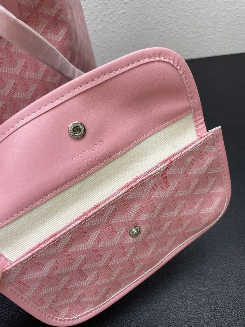 Goyard Pink Tote Bag 558 Medium Large with Pouch - Image 8