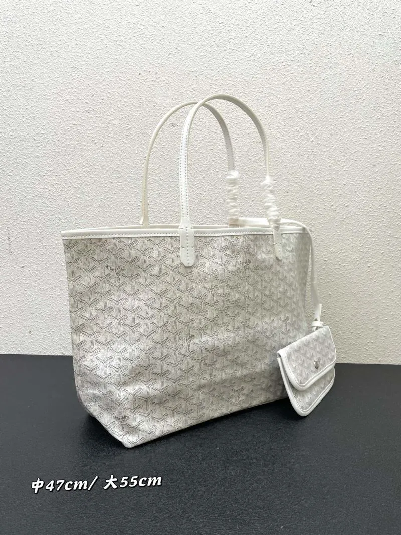 Alternative view of Goyard White Tote Bag with Pouch Size 47cm 55cm SKU 559