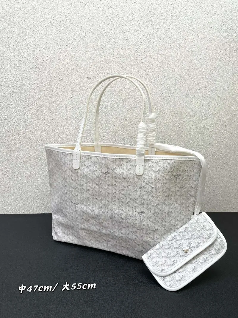 Goyard White Tote Bag with Pouch Size 47cm 55cm SKU 559 - Image 3
