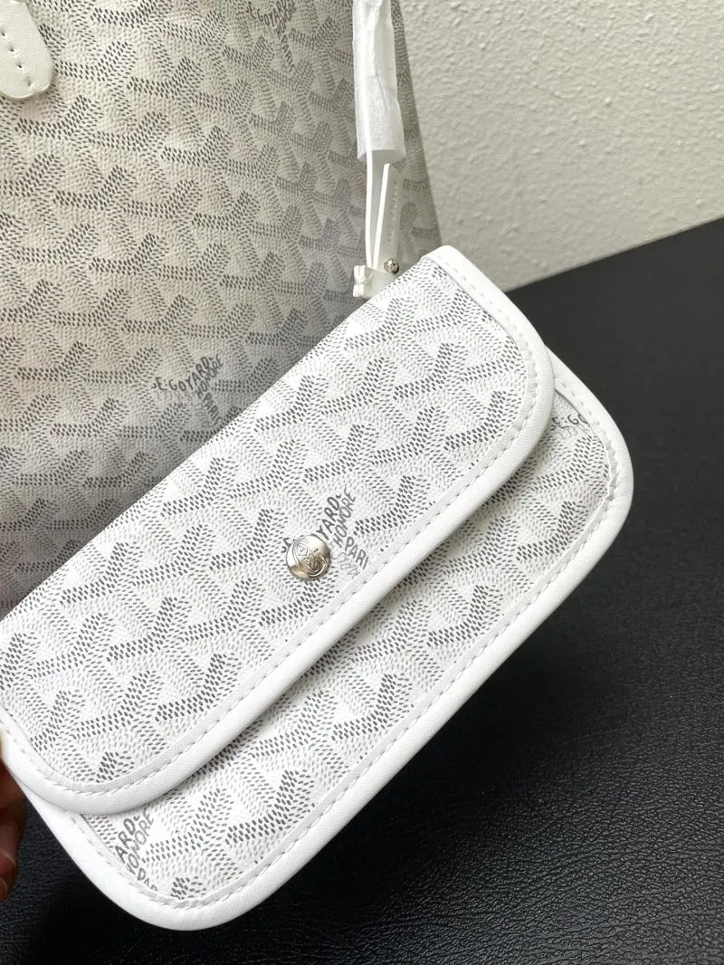 Goyard White Tote Bag with Pouch Size 47cm 55cm SKU 559 - Image 4