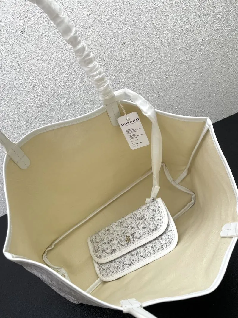 Goyard White Tote Bag with Pouch Size 47cm 55cm SKU 559 - Image 8
