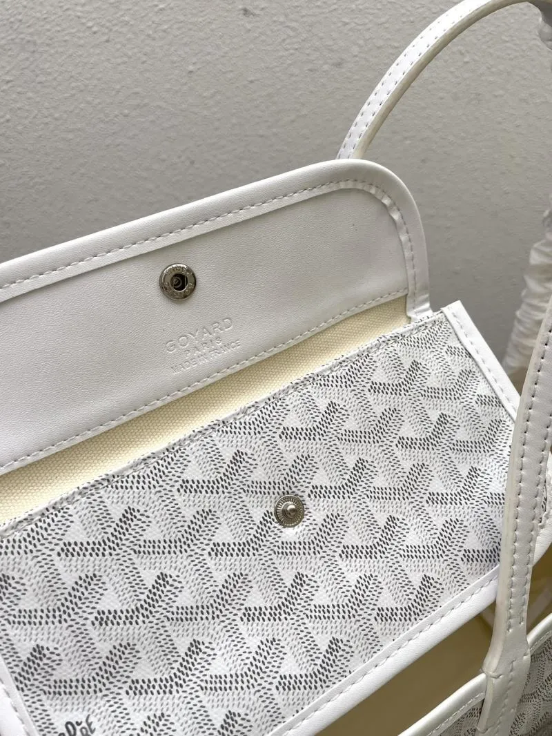 Goyard White Tote Bag with Pouch Size 47cm 55cm SKU 559 - Image 9