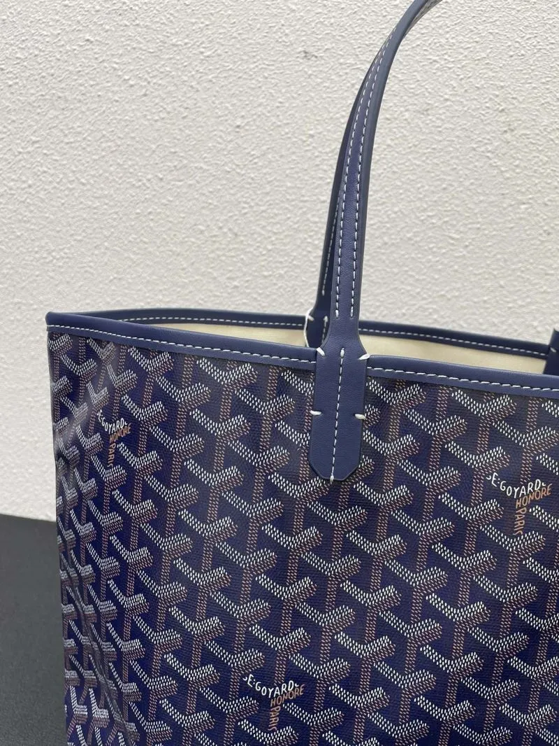 Goyard Navy Blue Tote Bag with Pouch Medium Large - Image 6