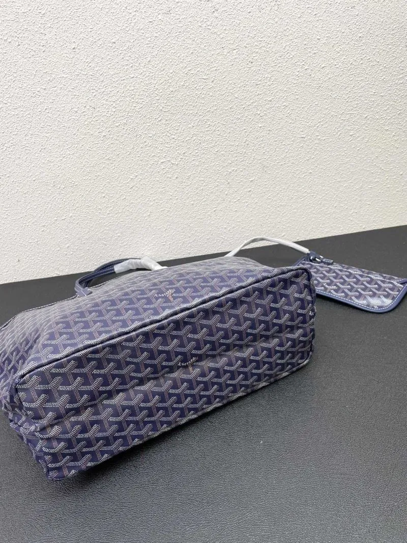 Goyard Navy Blue Tote Bag with Pouch Medium Large - Image 7