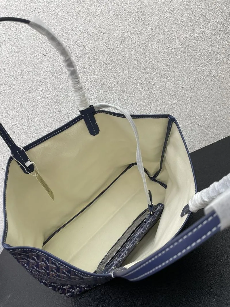 Goyard Navy Blue Tote Bag with Pouch Medium Large - Image 9