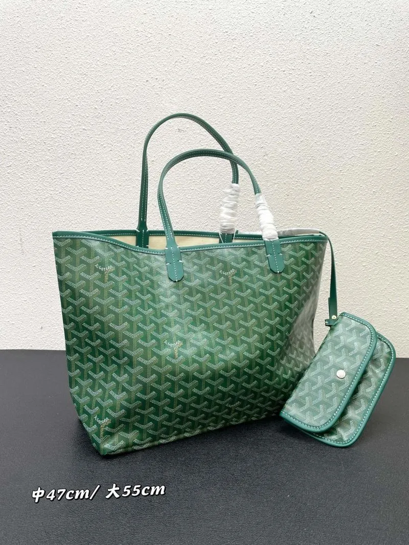Alternative view of Goyard Green Tote Bag with Pouch 47cm and 55cm