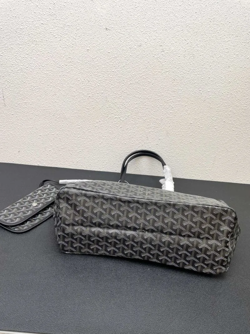 Goyard Black Medium Large Tote Bag with Pouch - Image 7